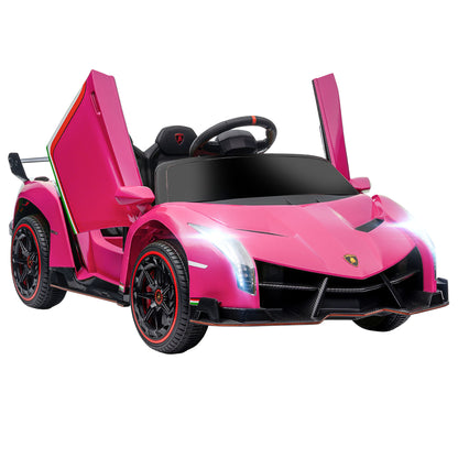 LAMBORGHINI VENENO LICENSED Electric Ride-On lil Car - Pink
